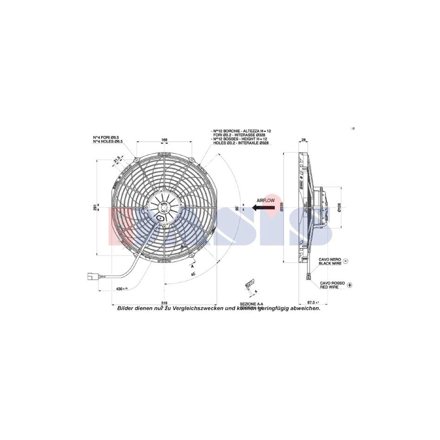 AKS Dasis 870212N Fan, A / C Condenser | ML Performance UK