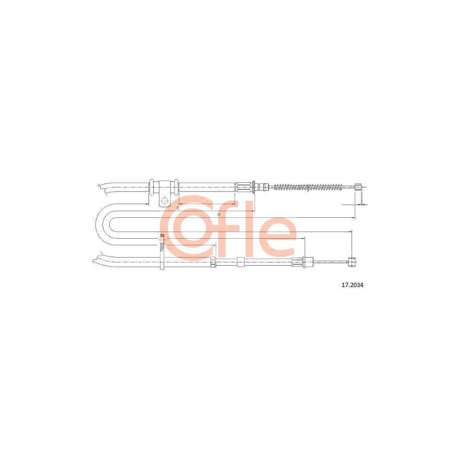 Cofle 92.17.2034 Hand Brake Cable