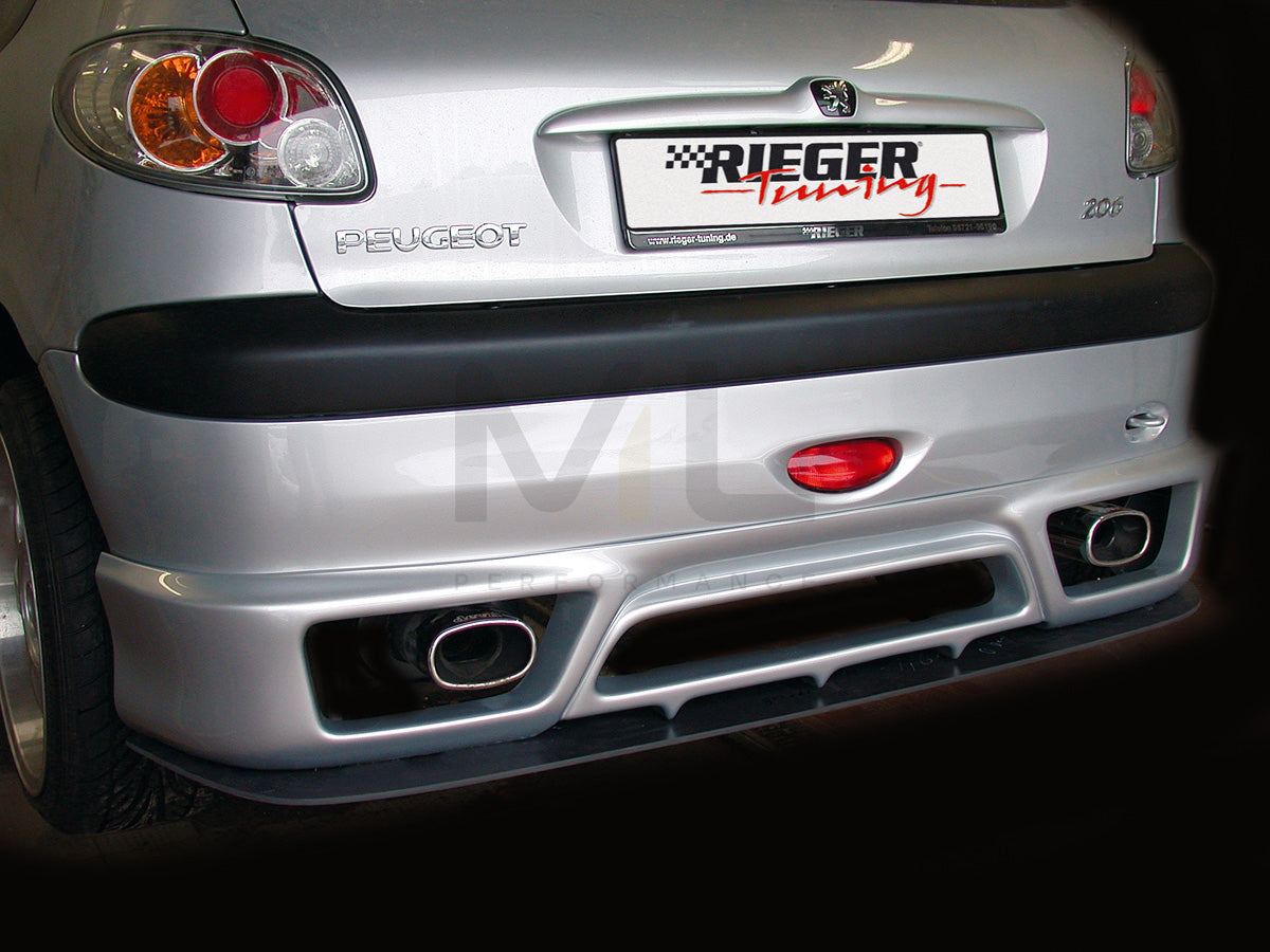 Rieger 00052209 Peugeot 206 Rear Diffuser 1 | ML Performance UK Car Parts