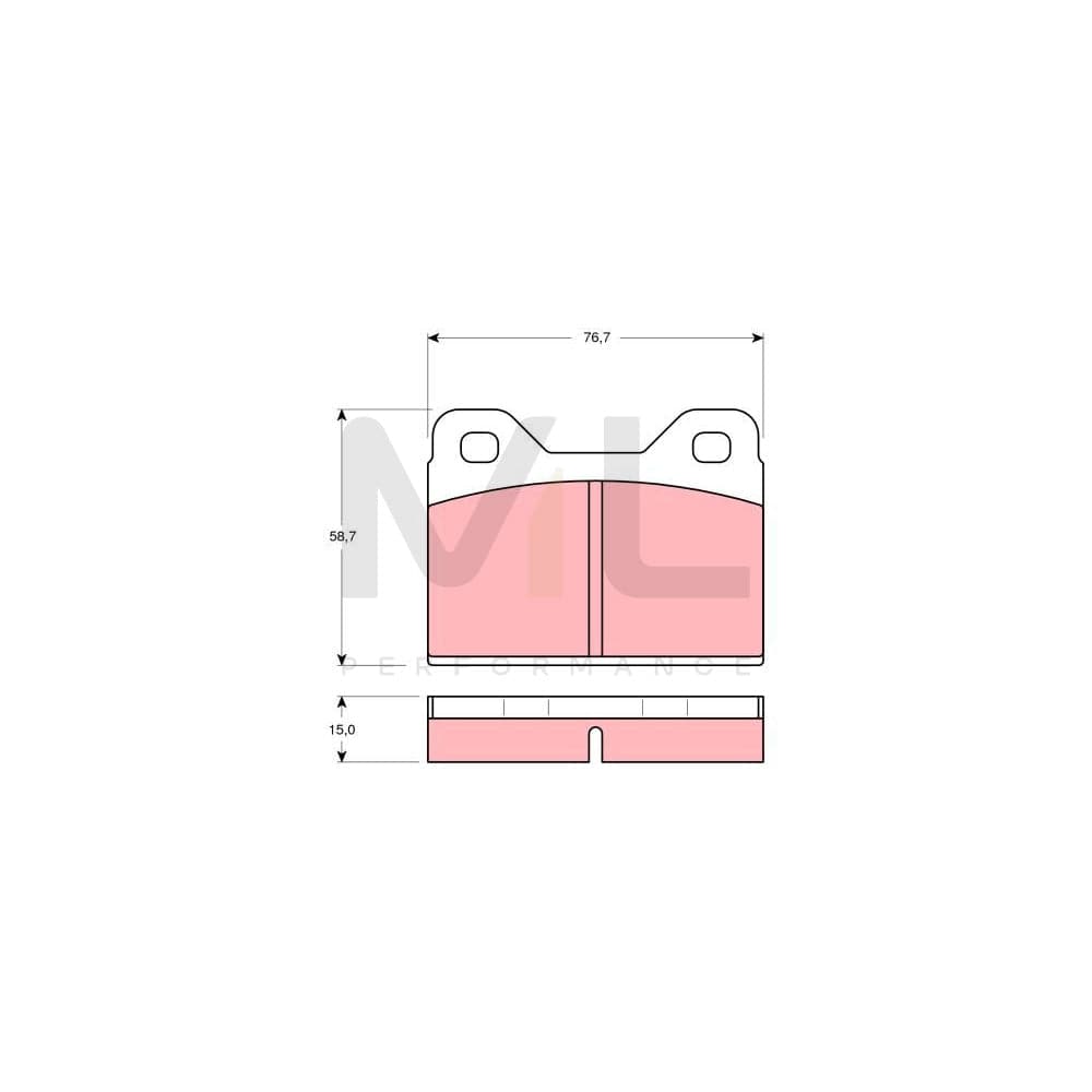 TRW Gdb112 Brake Pad Set Not Prepared For Wear Indicator | ML Performance Car Parts