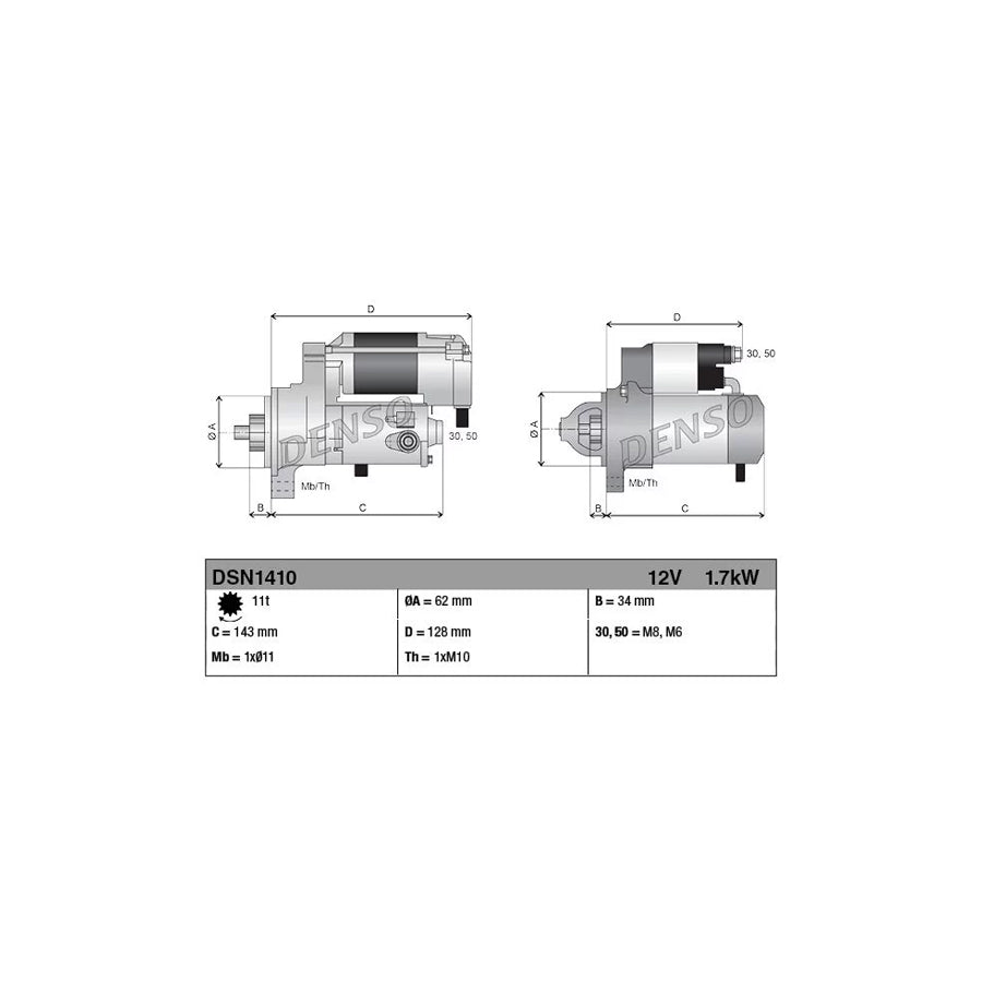 Denso DSN1410 Dsn1410 Starter Motor | ML Performance UK