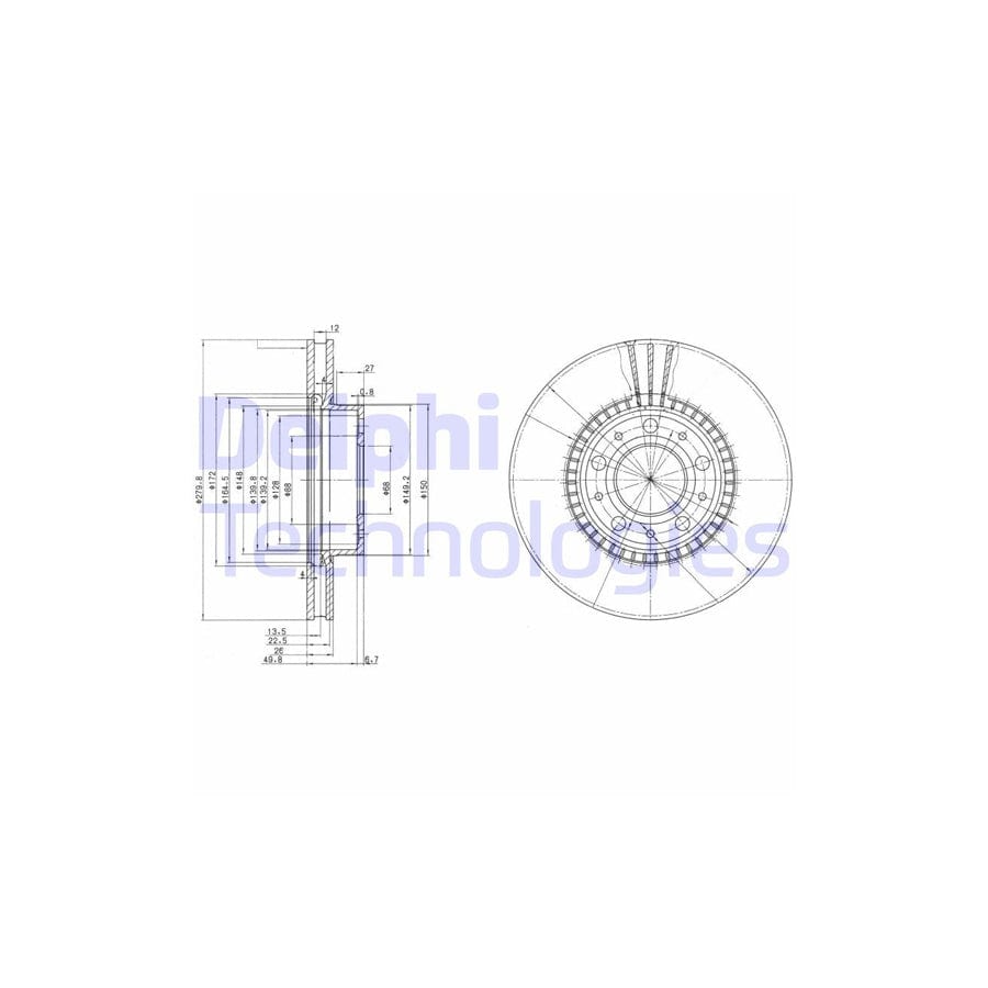 Delphi Bg2719 Brake Disc