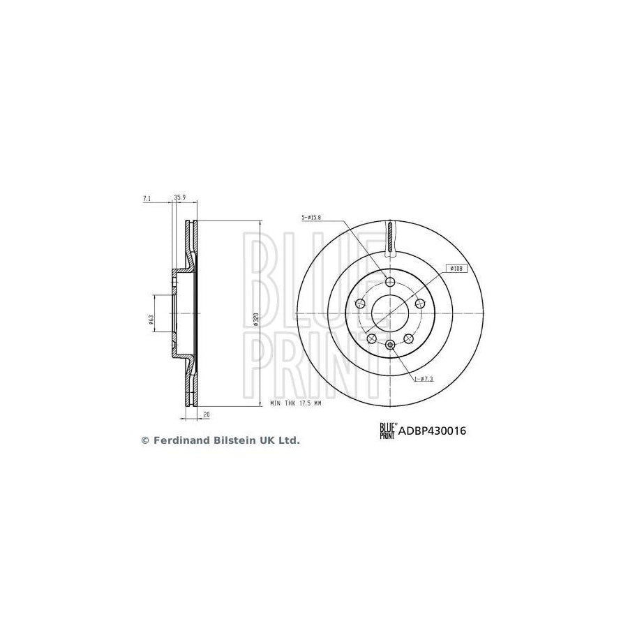 Blue Print ADBP430016 Brake Disc