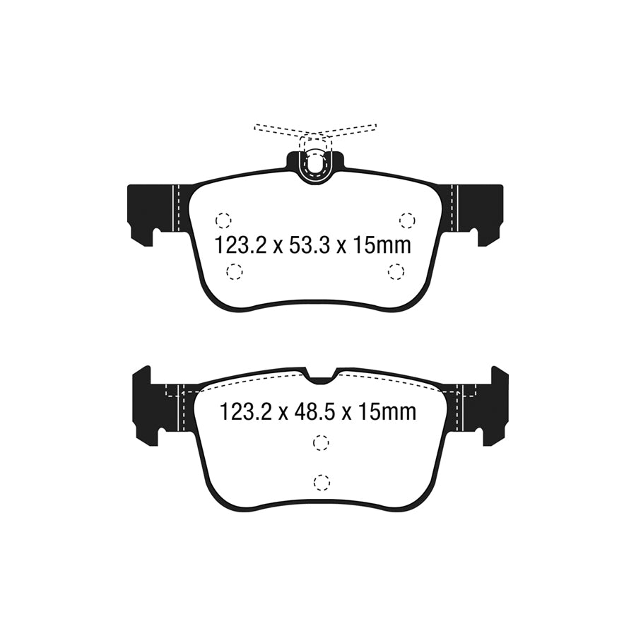 EBC DP23047 Ford Greenstuff Rear Brake Pads - ATE Caliper 2 | ML Performance UK Car Parts