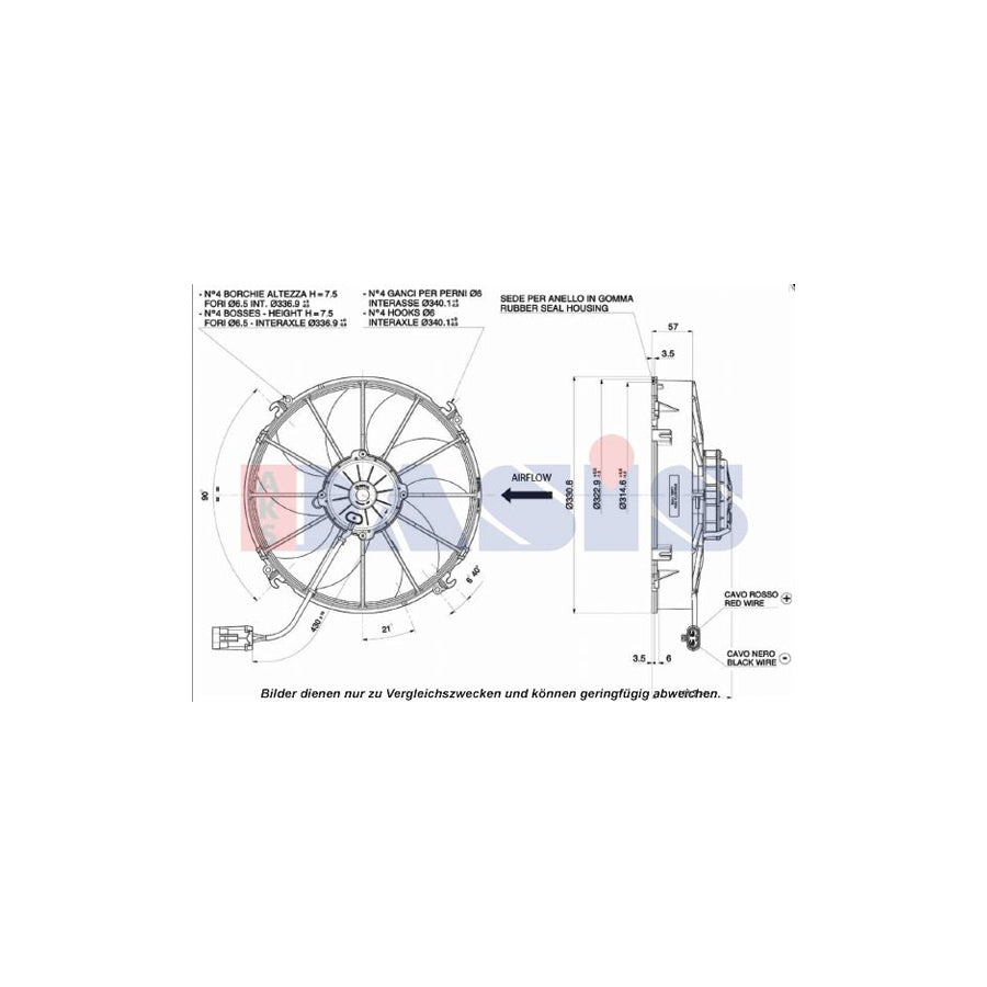 AKS Dasis 870215N Fan, A / C Condenser | ML Performance UK