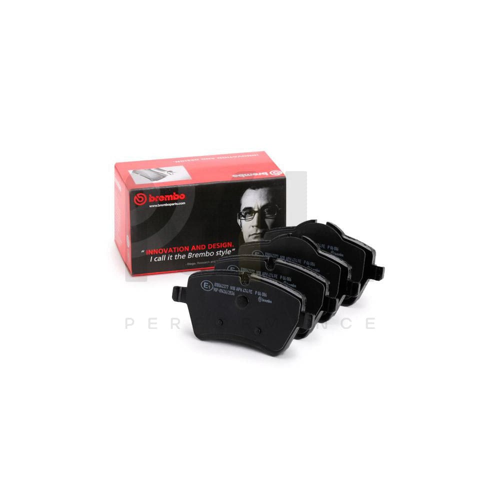 Brembo P 06 086 Brake Pad Set Prepared For Wear Indicator, With Brake Caliper Screws | ML Performance Car Parts