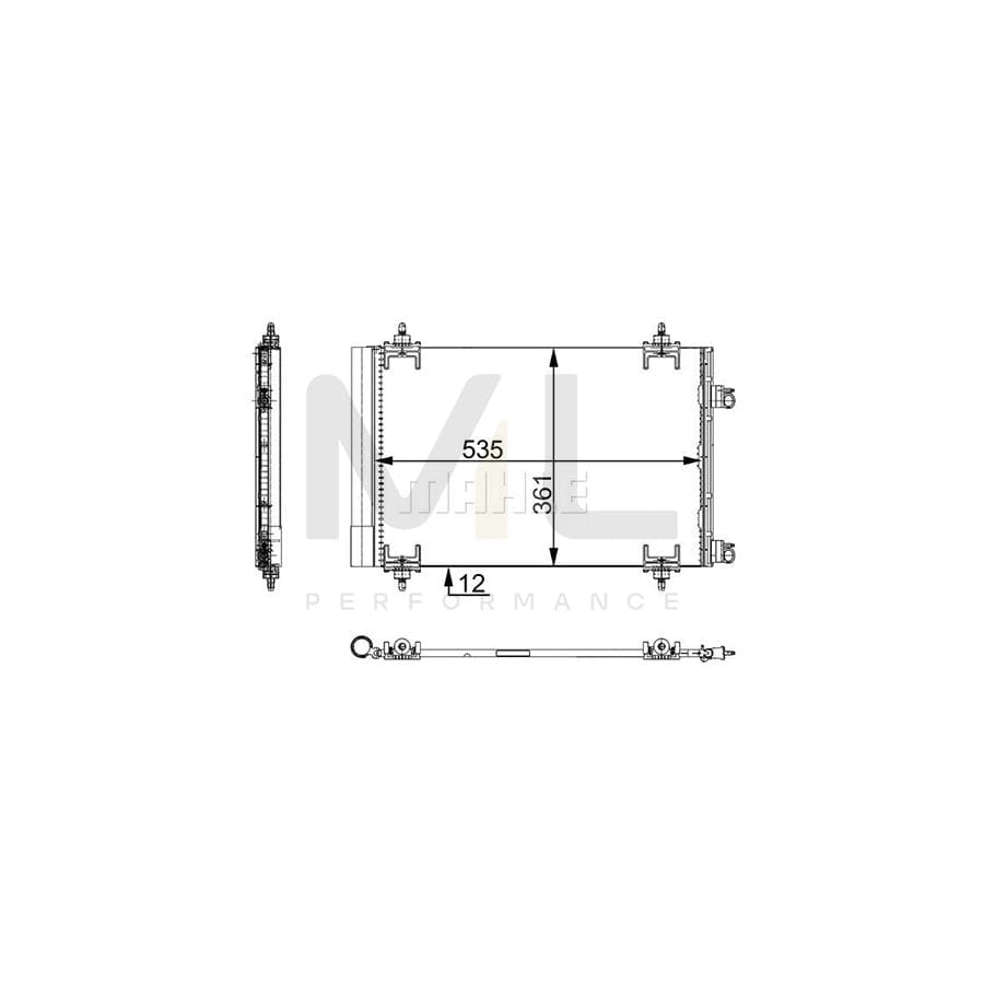 MAHLE ORIGINAL AC 668 000S Air conditioning condenser with dryer | ML Performance Car Parts