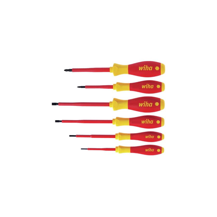 Wiha WHA25477 SoftFinish® electric SL/PZ Screwdriver Set, 6 Piece | ML Performance UK