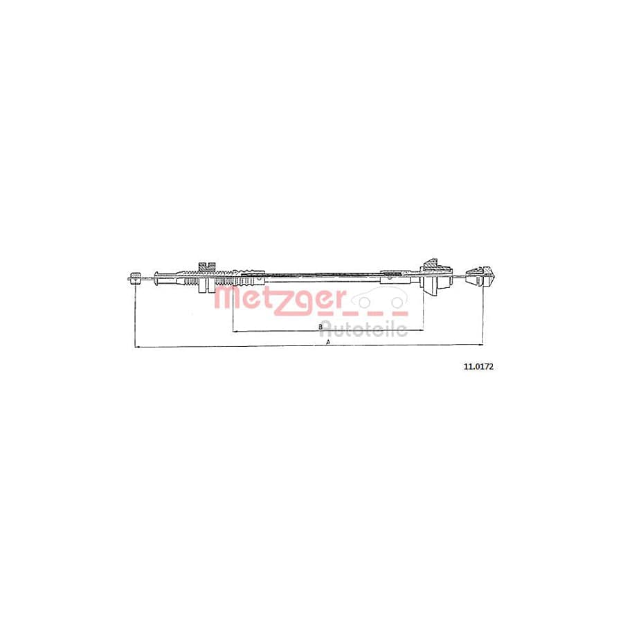 METZGER 11.0172 Throttle Cable | ML Performance UK Car Parts