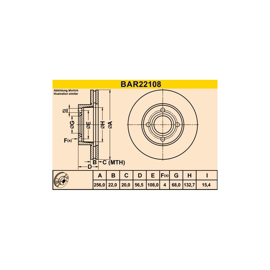 Barum BAR22108 Brake Disc