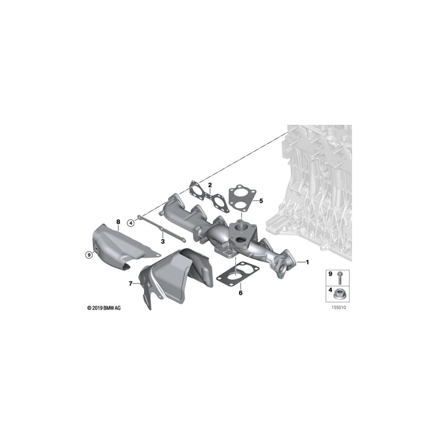 Genuine BMW 11627807545 E70 E90 Heat Protection Shield (Inc. X5) | ML Performance UK Car Parts