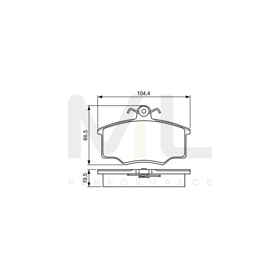 Bosch 0986495340 Brake Pad Set Excl. Wear Warning Contact, With Mounting Manual BP1629 | ML Performance Car Parts