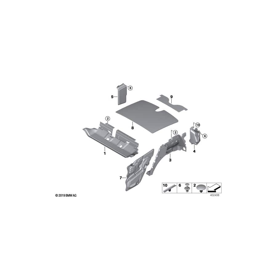 Genuine BMW 51486980914 E71 E72 Sound Insulation Trunk Right (Inc. X6 M, X6 40dX & X6 50iX) | ML Performance UK Car Parts