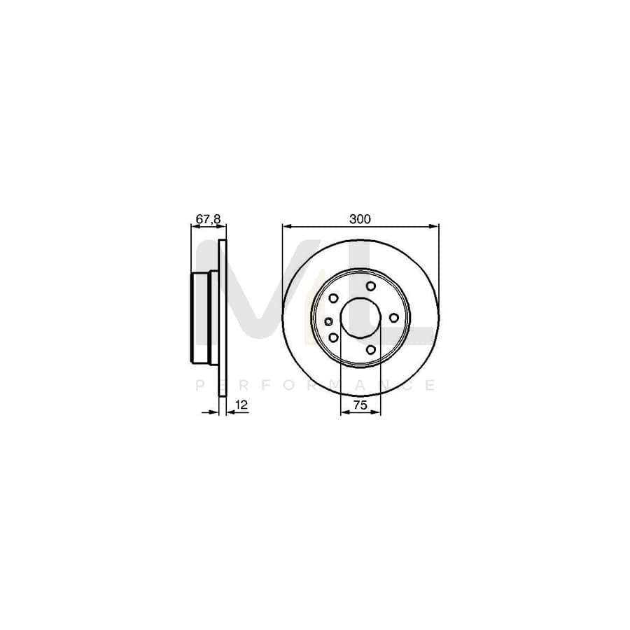 BOSCH 0 986 478 322 Brake Disc for BMW 7 (E32) Solid, Oiled, High-carbon | ML Performance Car Parts