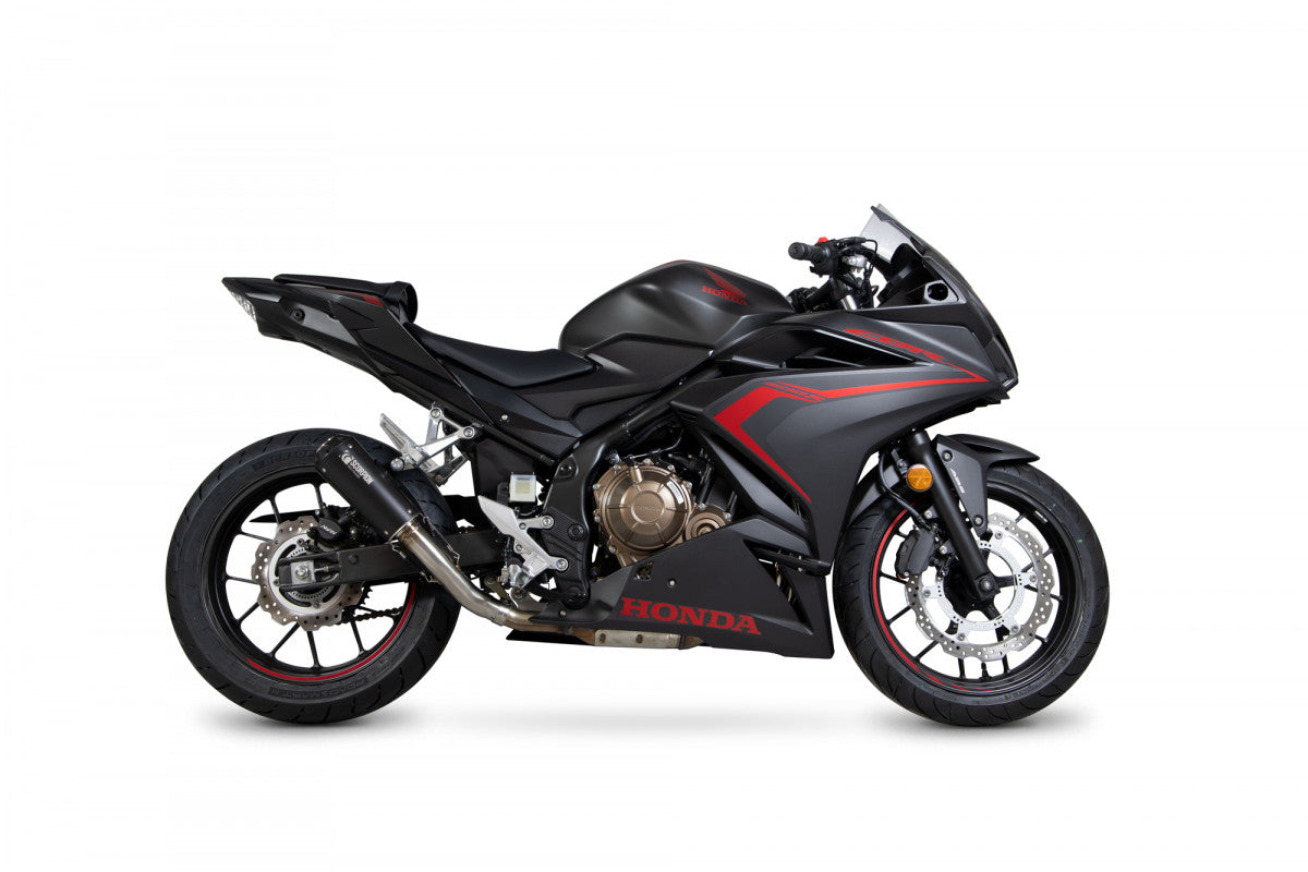 Scorpion PHA186BCER Honda CBR500 R Red Power Slip-On - Black Ceramic Coated Sleeve | ML Performance UK UK