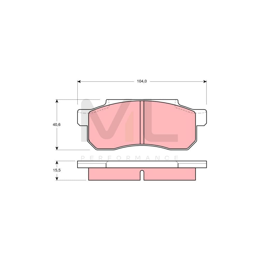 TRW Gdb361 Brake Pad Set Not Prepared For Wear Indicator | ML Performance Car Parts