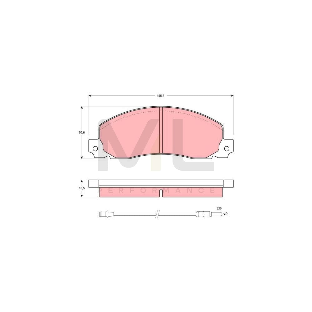 TRW Gdb344 Brake Pad Set Incl. Wear Warning Contact | ML Performance Car Parts