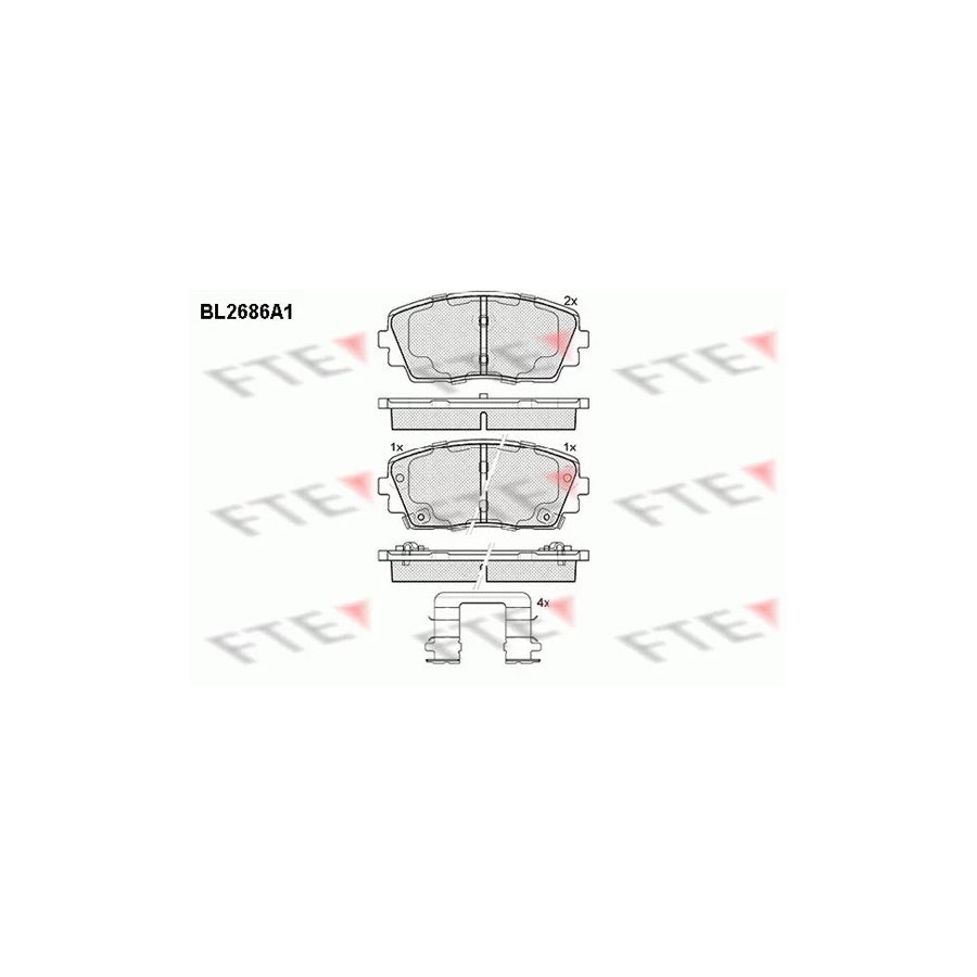 Fte BL2686A1 Brake Pad Set For Kia Picanto Ii (Ta) | ML Performance UK Car Parts