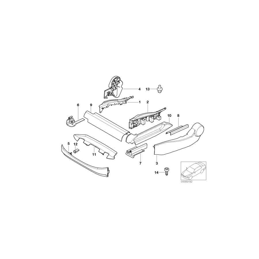 Genuine BMW 52107015358 E65 E67 E66 Covering Inner Right BEIGE (Inc. 745LiS, 760i & 740i) | ML Performance UK Car Parts