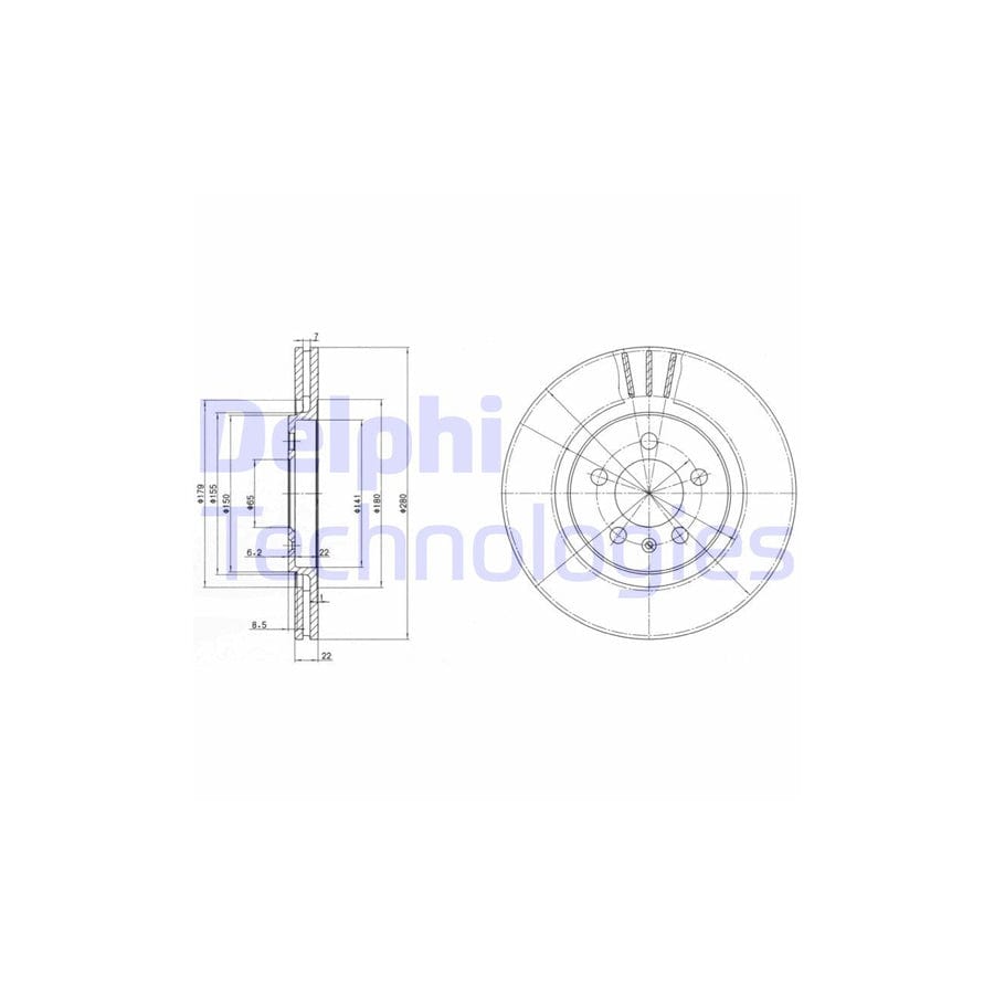 Delphi Bg2713 Brake Disc