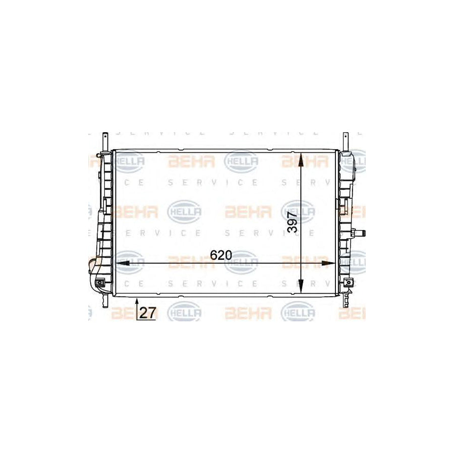 Hella 8MK 376 755-291 Engine Radiator For Ford Mondeo