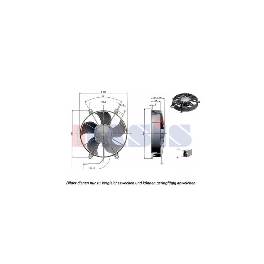 AKS Dasis 870223N Fan, A / C Condenser | ML Performance UK