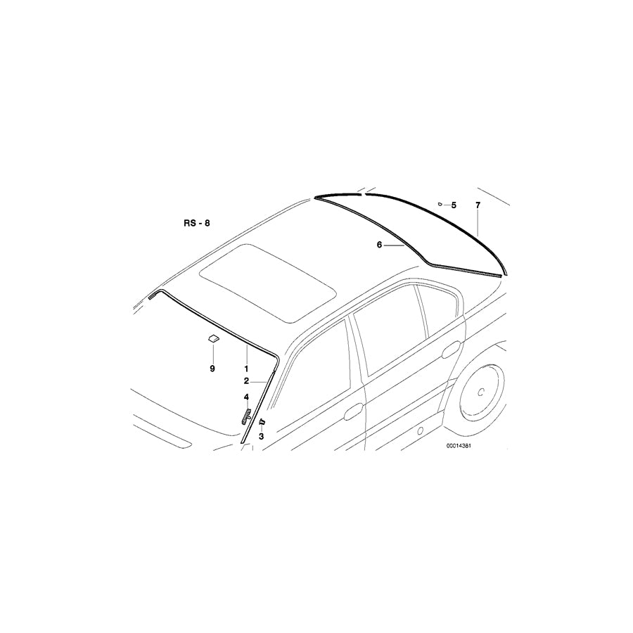 Genuine BMW 51318125899 E38 Covering Upper CHROM (Inc. 728iL, 730d & 750i) | ML Performance UK