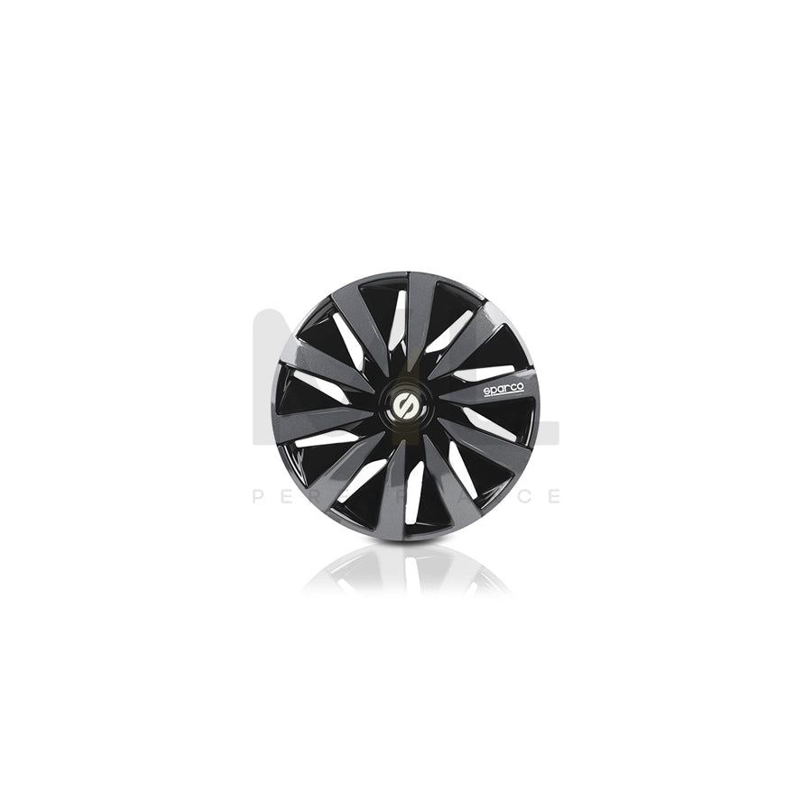 SPARCO LAZIO SPC1591BKGR Wheel trims 15 Inch Black, Grey | ML Performance Car Parts