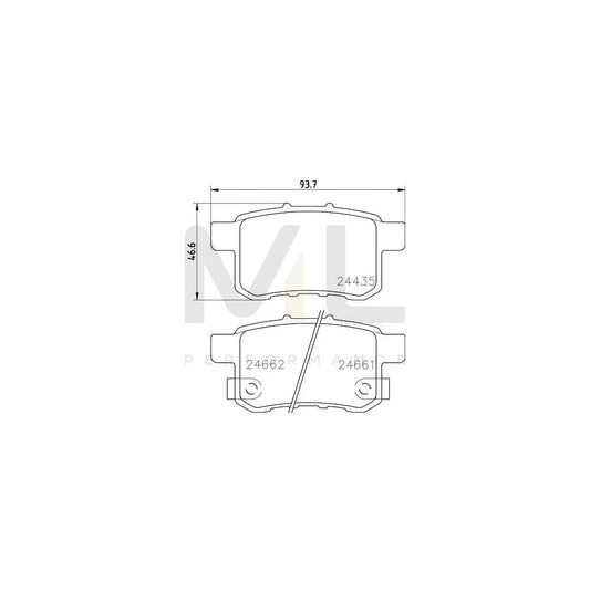 Hella 8DB 355 013-631 Brake Pad Set For Honda Accord With Acoustic Wear Warning, With Accessories | ML Performance Car Parts