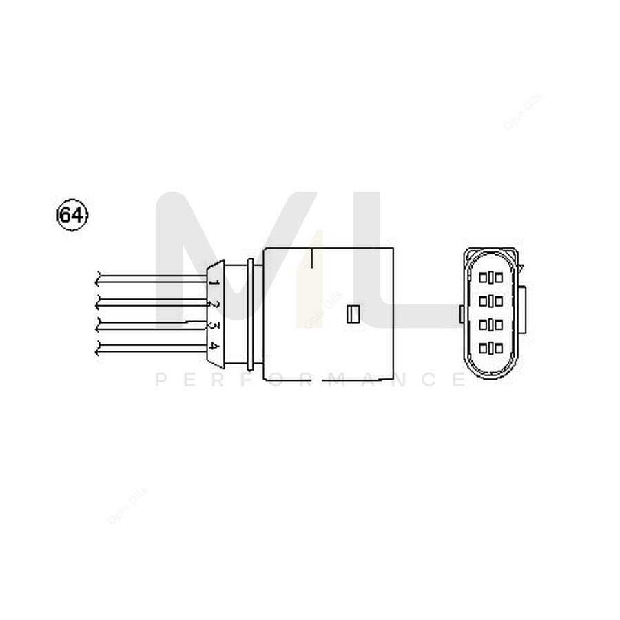 NTK Lambda Sensor - Oxygen / O2 Sensor (NGK93203) - OZA811-EE14 | ML Car Parts UK | ML Performance