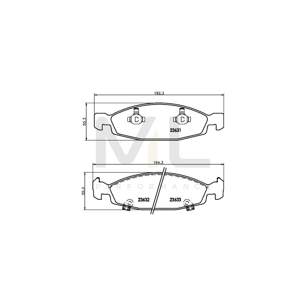 Hella 8DB 355 009-881 Brake Pad Set With Acoustic Wear Warning | ML Performance Car Parts