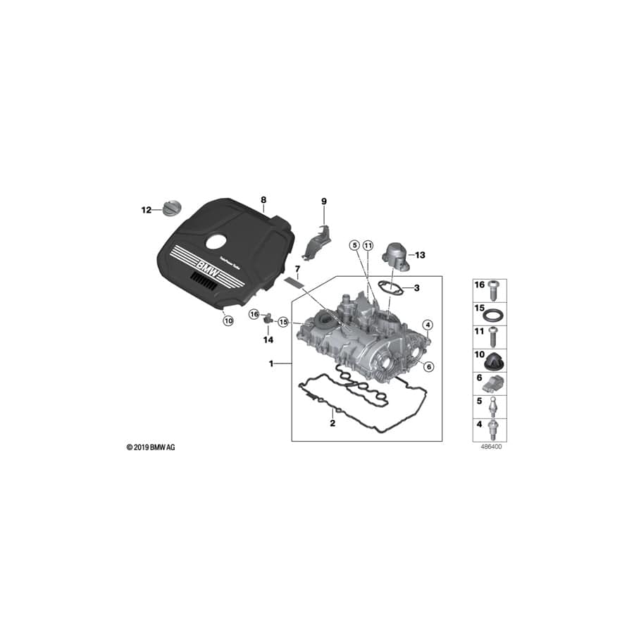 Genuine BMW 11128631744 F48 Cylinder Head Cover (Inc. 218i, One & X2 18i) | ML Performance UK Car Parts