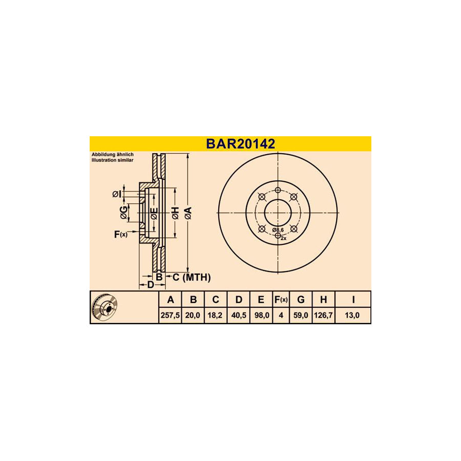 Barum BAR20142 Brake Disc