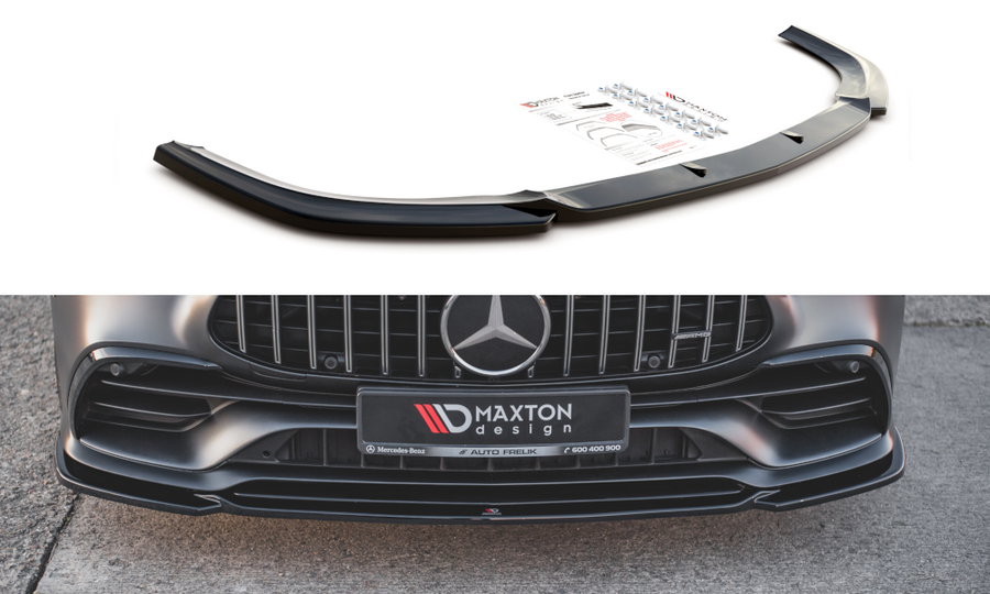 Maxton Design ME-GT-4D-53-FD1T Front Splitter V.1 Mercedes Benz AMG GT 53 4-Door Coupe | ML Performance UK Car Parts