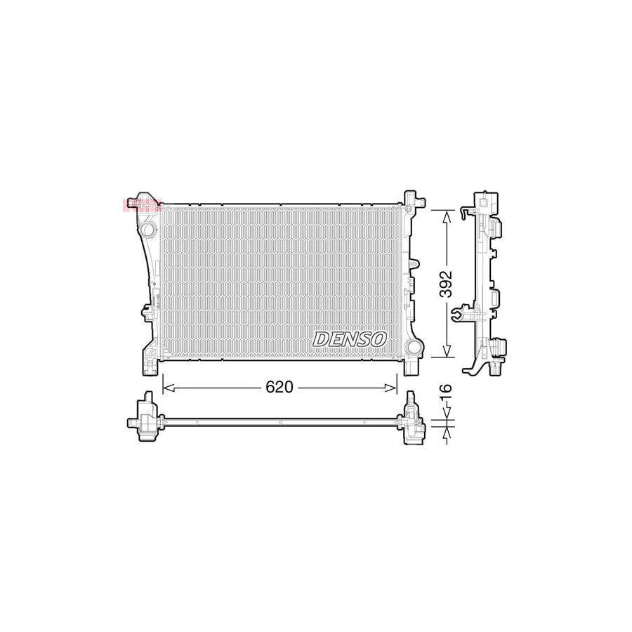 Denso DRM09166 Drm09166 Engine Radiator For Fiat 500L (351, 352) | ML Performance UK