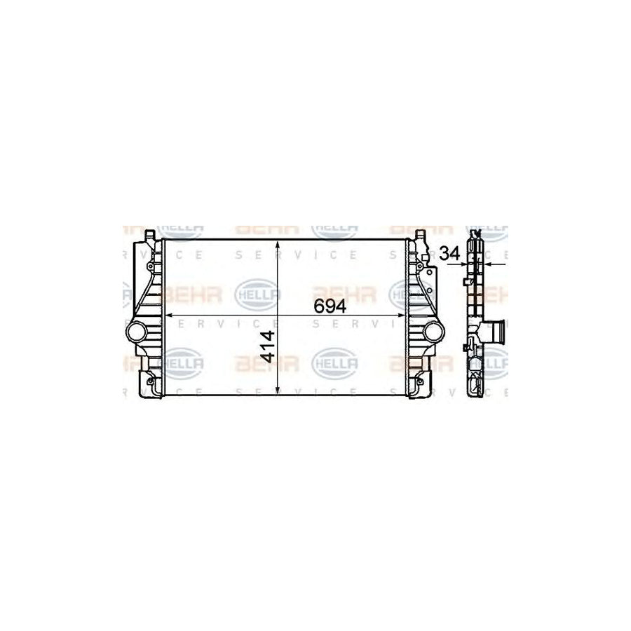 Hella 8ML 376 760-641 Intercooler