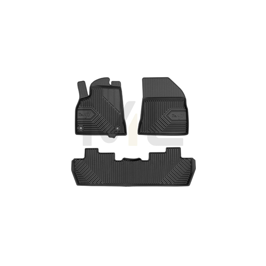 FROGUM Tailored, No.77 77408722 Floor mat set for PEUGEOT 5008 I (0U_, 0E_) Elastomer, Front and Rear, Quantity: 3, Black | ML Performance Car Parts