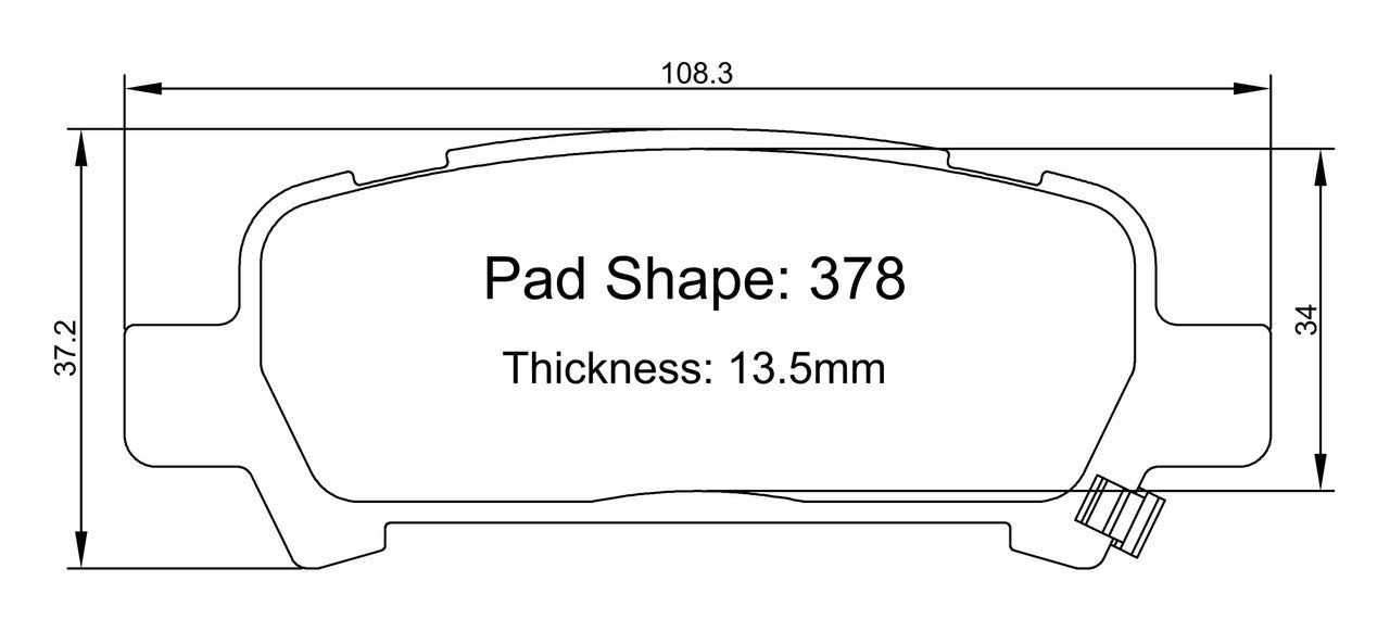 Paragon PBP378 Brake Pads