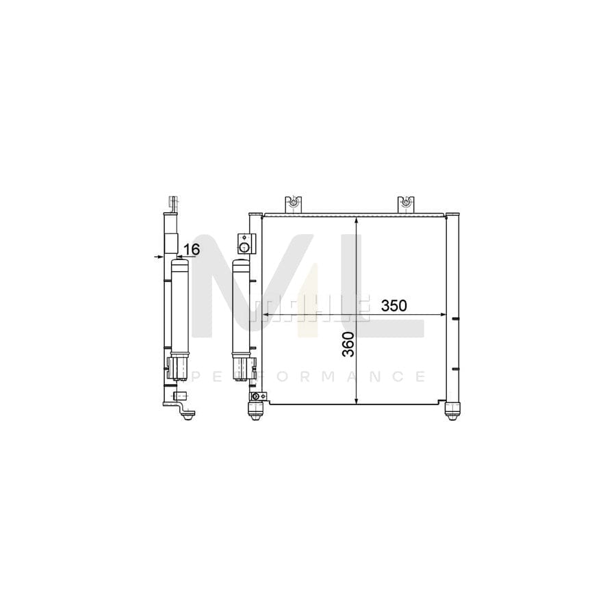 MAHLE ORIGINAL AC 353 000P Air conditioning condenser with dryer | ML Performance Car Parts