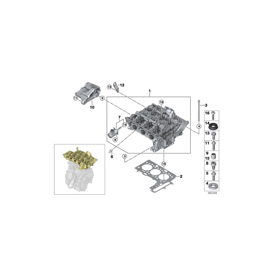 Genuine BMW 11128636960 F56 F55 Cylinder Head Gasket Asbestos-Free 0,70mm (Inc. One & One First) | ML Performance UK Car Parts