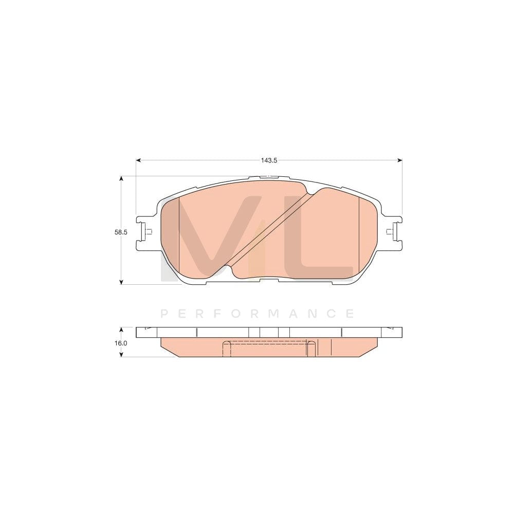 TRW Gdb3610 Brake Pad Set For Lexus Es (Xv20, Xv30) Not Prepared For Wear Indicator | ML Performance Car Parts