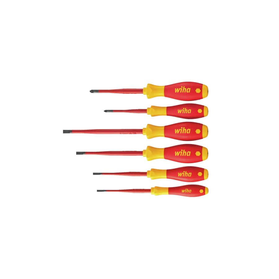 Wiha WHA36455 SoftFinish® electric slimFix SL/PZ Screwdriver Set, 6 Piece | ML Performance UK