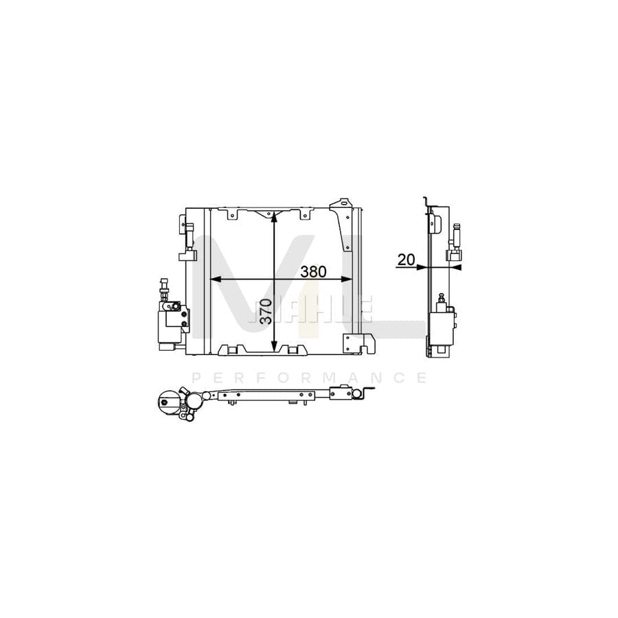 MAHLE ORIGINAL AC 349 000P Air conditioning condenser with dryer, with pressure switch | ML Performance Car Parts