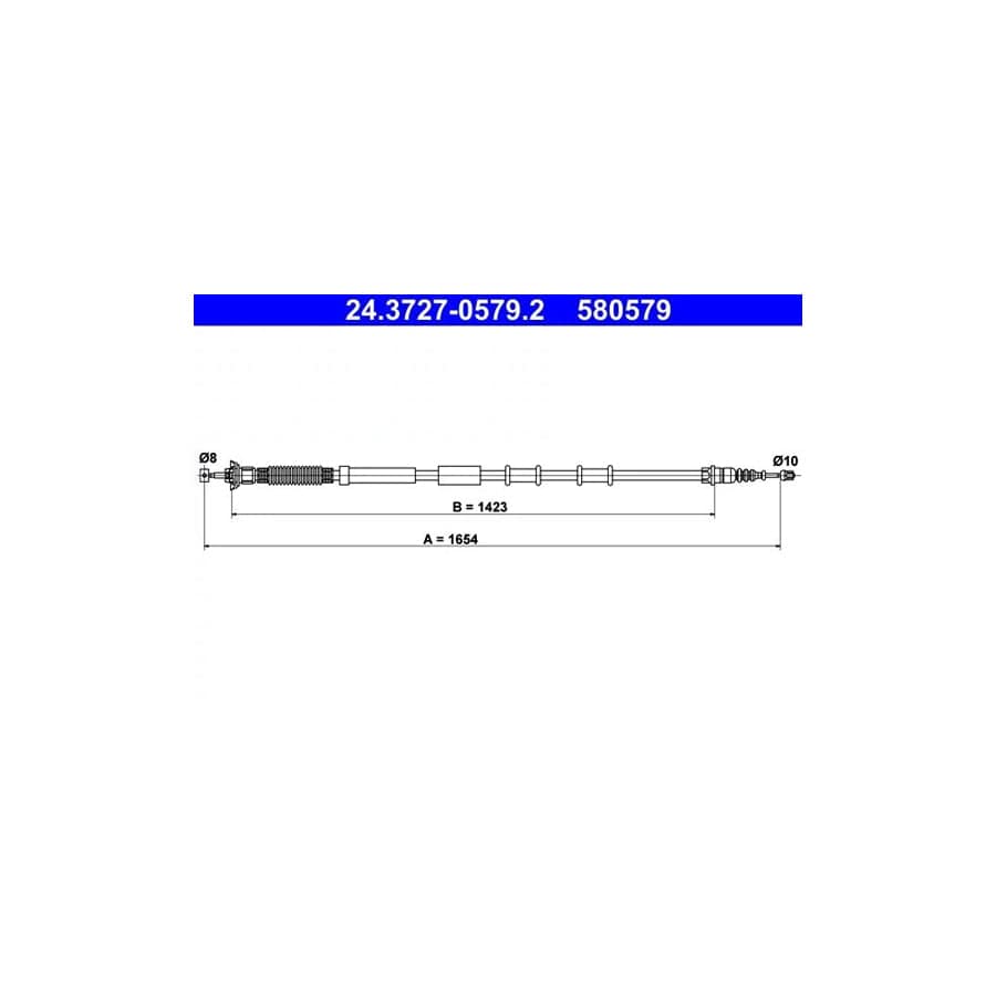 ATE 24.3727-0579.2 Hand Brake Cable