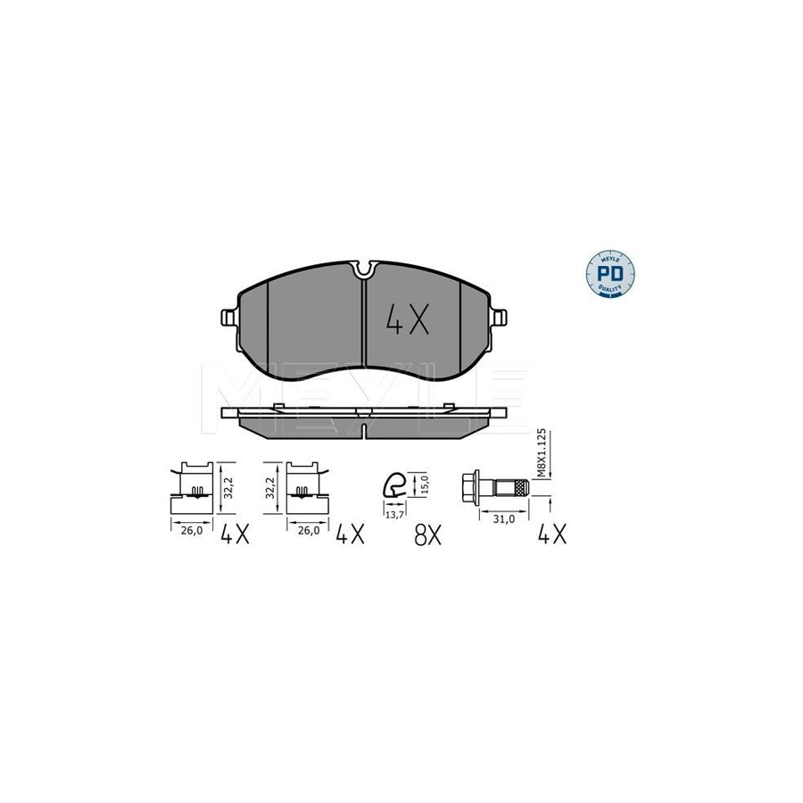 Meyle 025 224 9320/Pd Brake Pad Set