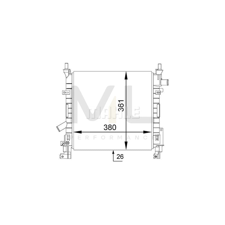 MAHLE ORIGINAL CR 1350 000S Engine radiator Brazed cooling fins | ML Performance Car Parts