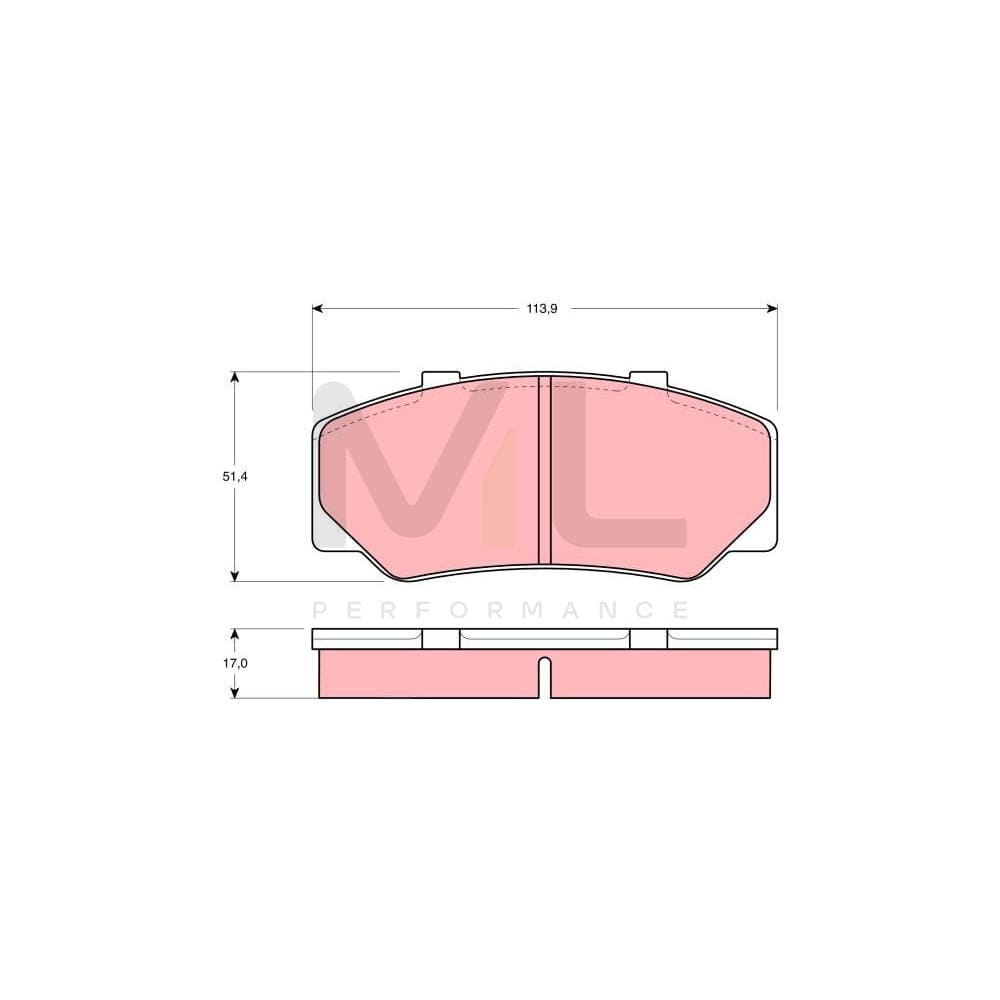 TRW Gdb329 Brake Pad Set Not Prepared For Wear Indicator | ML Performance Car Parts