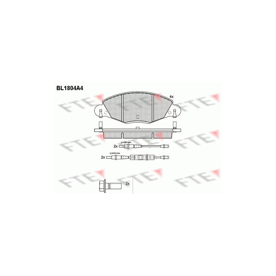 Fte BL1804A4 Brake Pad Set For CitroÃ«n C5 | ML Performance UK Car Parts