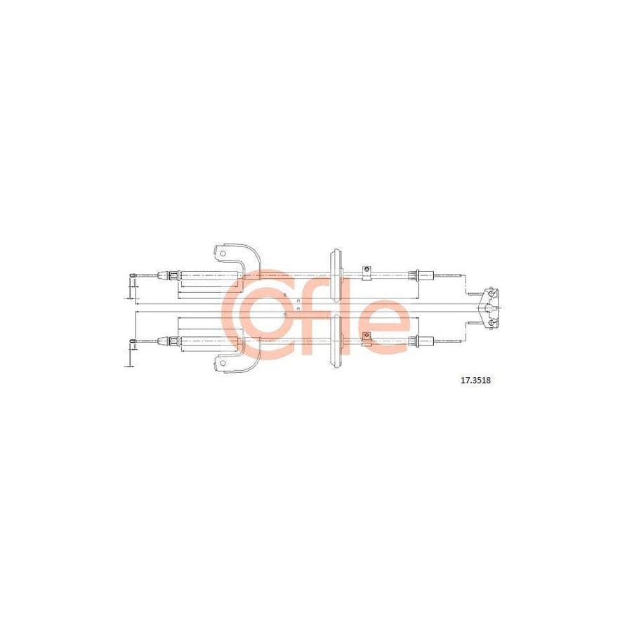 Cofle 92.17.2203 Hand Brake Cable For Mitsubishi Colt Iii (C50)