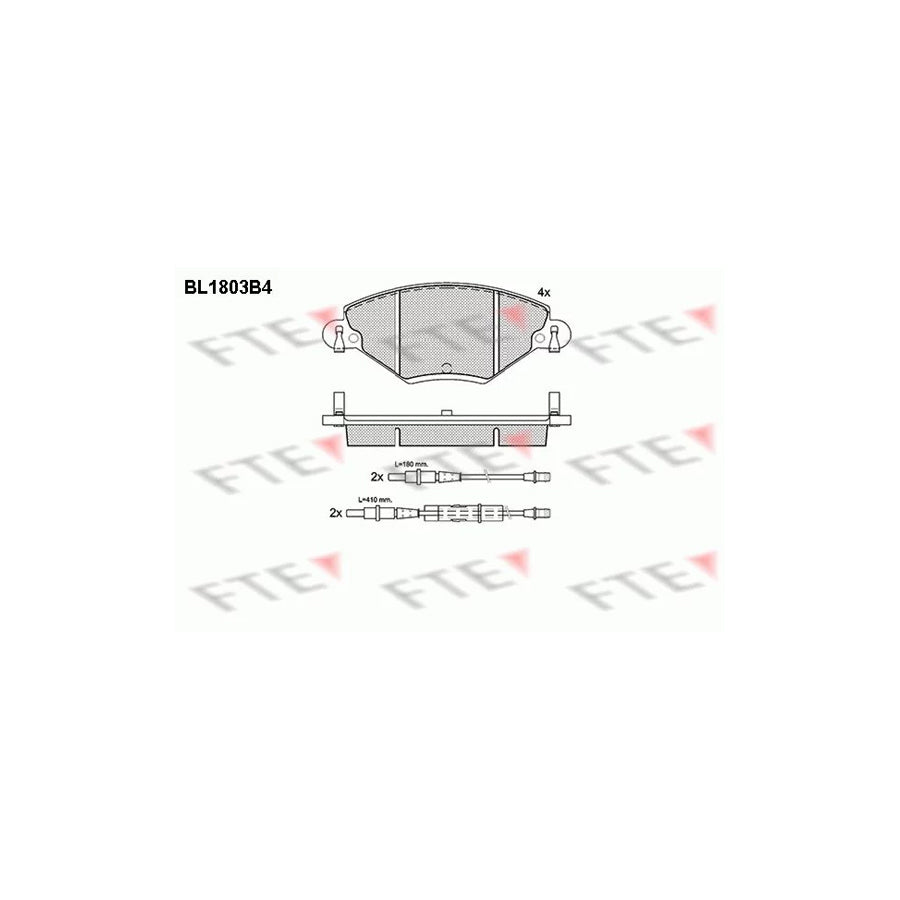 Fte BL1803B4 Brake Pad Set For CitroÃ«n C5 | ML Performance UK Car Parts